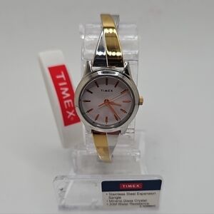 Vtg Women's Two-Tone Timex Watch New Needs Battery
